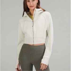 Lululemon Cropped Fitted Scuba Hoodie Bone